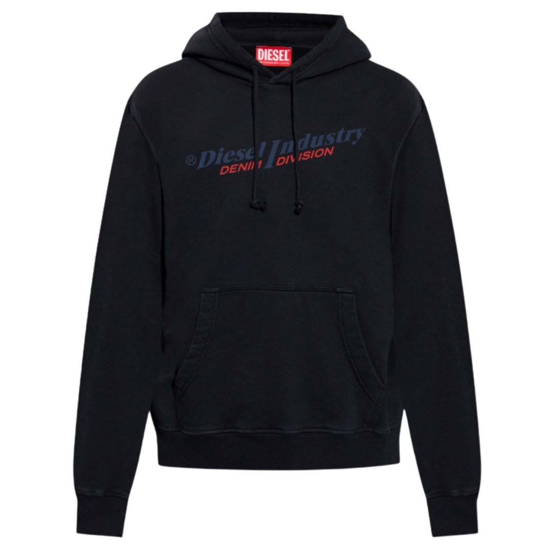 Diesel Industry Denim Division Design Black Hoodie S