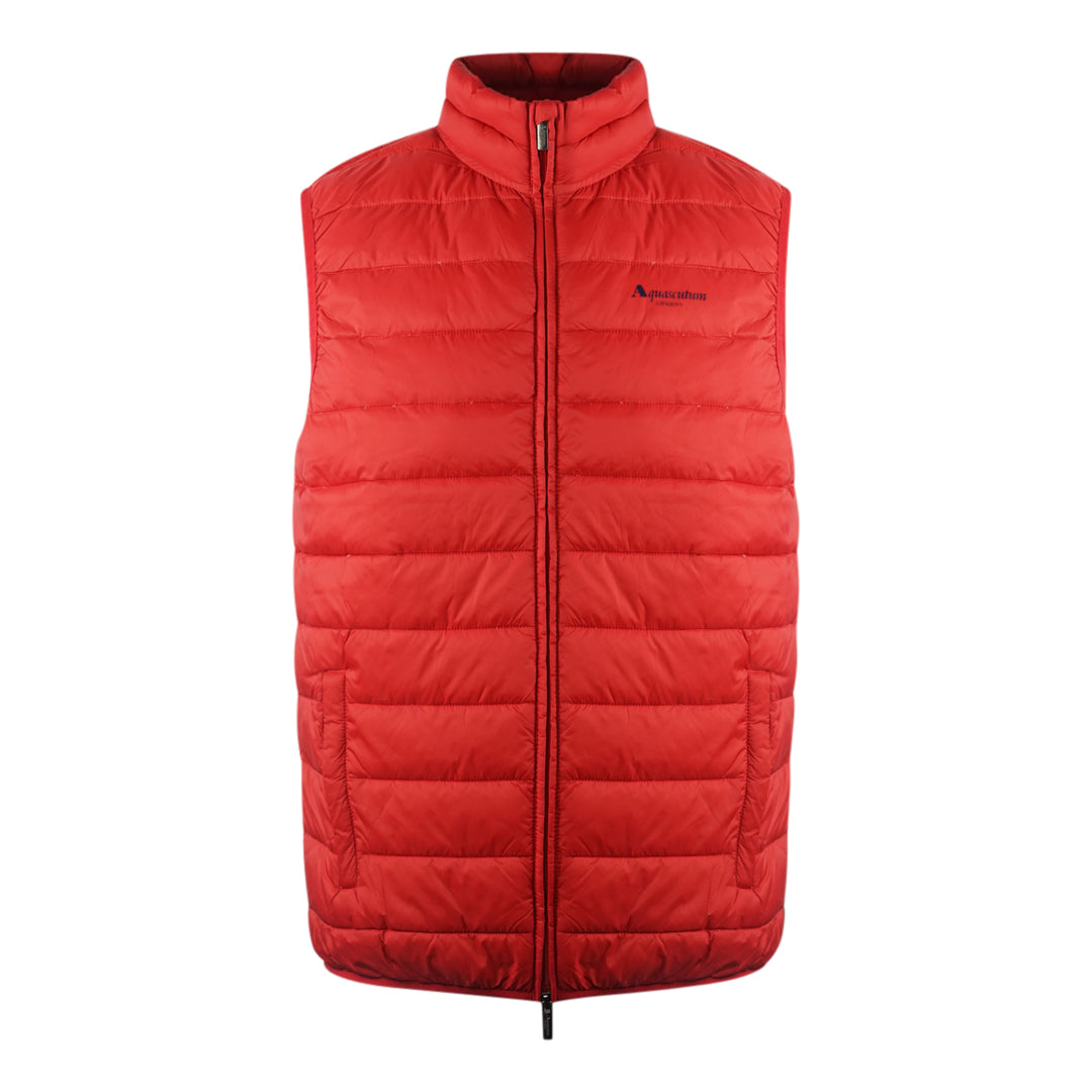 Aquascutum Mens Jk002 13 Gilet Red